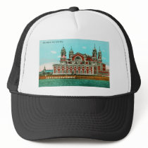 Vintage Ellis Island, New York City Trucker Hat