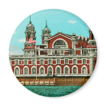 Vintage Ellis Island, New York City Magnet