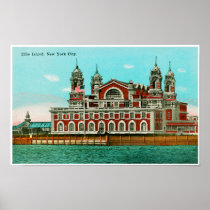 Vintage Ellis Island, New York City Print