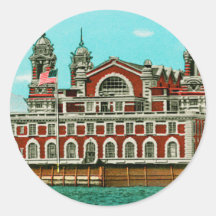 Vintage Ellis Island, New York City Sticker