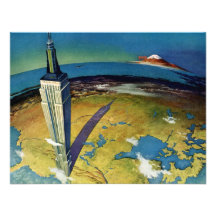 Vintage Empire State Building New York City Personalized Invitation