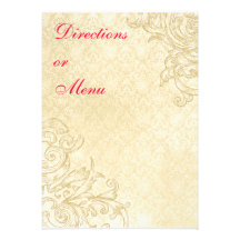 Vintage Enclosure or Menu Card Personalized Invite