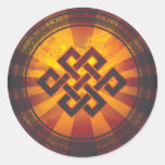 Vintage Endless Knot Print Sticker