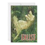 Vintage "Enlist" Painting, Fred Spear 1915 invitations