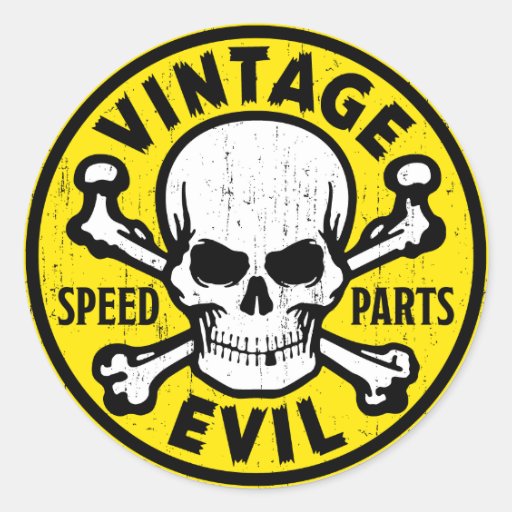 Vintage Evil 007A Sticker