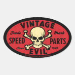 Vintage Evil 007C Oval Stickers