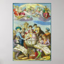 Vintage Explorers with Antique Globe Map, 1542 posters