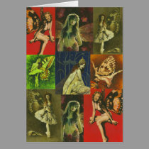 Vintage Fairies Greetings Card cards