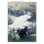 Vintage - Fairy At The Waters Edge Greeting Card