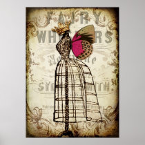 Vintage Fairy Dress Form Poster