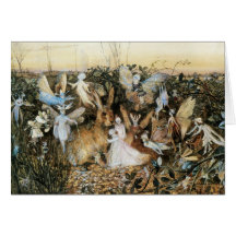 Vintage Fairy Tale Fairy Twilight, John Fitzgerald Greeting Card