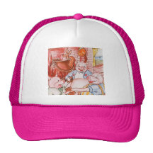 Vintage Fairy Tale Three Little Pigs and the Wolf Trucker Hats
