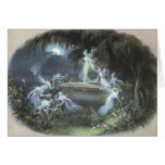 Vintage Fairy Visit At Moonlight 1832 Greeting Cards