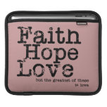 Vintage Faith Hope Love Personalised Sleeve iPad Sleeves