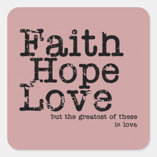 Vintage Faith Hope Love Stickers