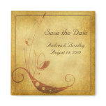 Vintage Fall Floral Wedding Save the Date Magnet