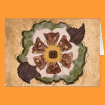 Vintage Fall Flower cards