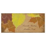Vintage Fall Wedding Church Program  Autumn Leaves rack cards