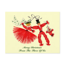 Vintage Family Christmas Postcard