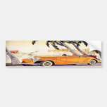Vintage Family Vacation in a Convertible Car Bumper Sticker