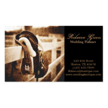vintage farm saddle western country fashion grunge business cards