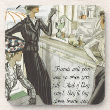 Vintage Fashion Advert:  Friendship Coasters