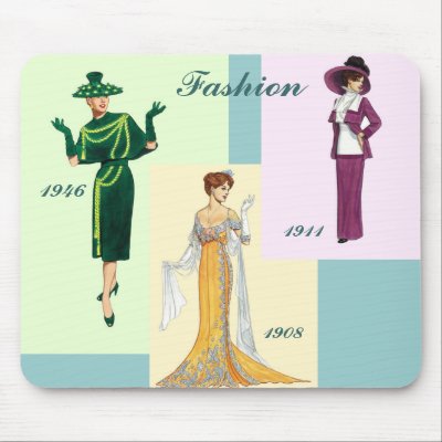 Vintage Fashion Mousepad by tnmpastperfect