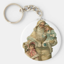Vintage Father Christmas Keychain