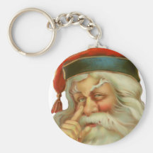 Vintage Father Christmas Keychain