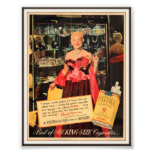Vintage Fatima Cigarette Advertising 1952 Photo