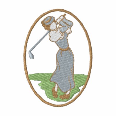 Vintage Female Golfer by ZazzleEmbroidery