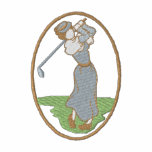 Vintage Female Golfer embroidered shirts