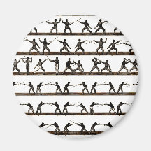 Vintage Fencing Instruction Fridge Magnet