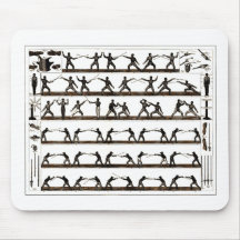 Vintage Fencing Instruction Mousepad