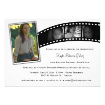 Vintage Film Strip Graduation Party Photo Invite
