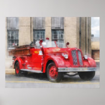 Vintage Fire Truck Posters