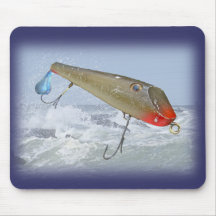 Vintage Fishmaster Jerry Sylvester Flaptail Lure Mousepads