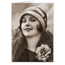Vintage Flapper Photograph (140) Card