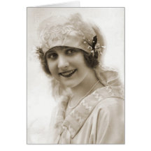 Vintage Flapper Photograph (9) Greeting Cards