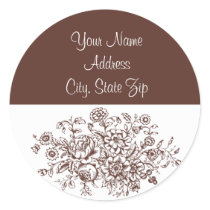 Vintage Floral Address Stickers