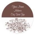 Vintage Floral Address Stickers