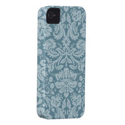 Vintage Iphone Backgrounds on Vintage Floral Art Nouveau Blue Green Pattern Iphone 4 Case Mate Case