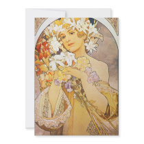 Vintage Floral Art Nouveau Invites