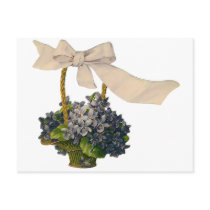 Vintage Floral Basket Post Cards