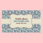 Vintage Floral Blue Pattern business cards