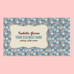 Vintage Floral Blue Pattern business cards