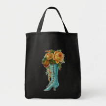 Vintage Floral Boot Bag