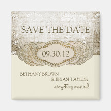 Vintage Floral Collection Save the Date Magnet