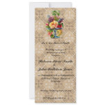 Vintage floral Embossed effect Wedding invitations