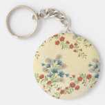 Vintage Floral Fabric (158) Keychains